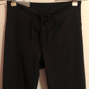 NWT Forever 21 High-Rise Lace-Up Waist Leggings